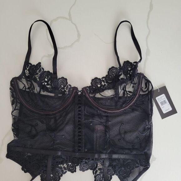 NEW Frederick's bustier Intimate Bra mesh size M - Picture 8 of 10